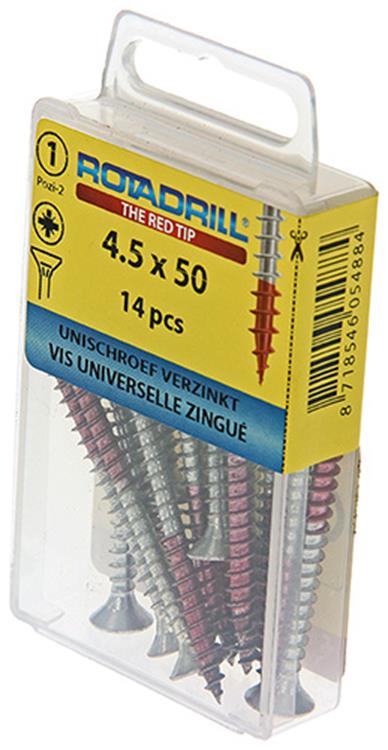 Load image into Gallery viewer, Rotadrill 1039783 - universeelschroef vk pzd vz 4.5x50mm (14) | 6 stuks
