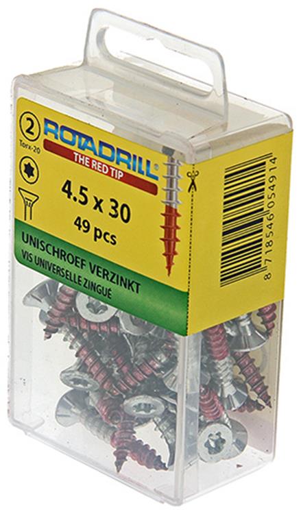 Load image into Gallery viewer, Rotadrill 1039942 - universeelschroef vktx vz 4.5x30mm (49) | 6 stuks
