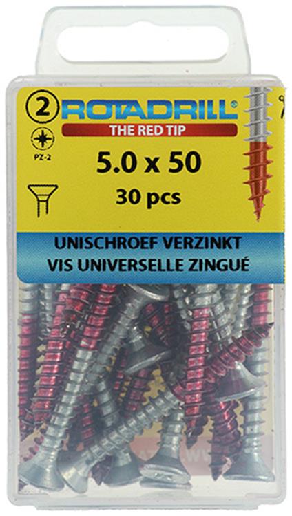 Load image into Gallery viewer, Rotadrill 1039809 - universeelschroef vk pzd vz 5.0x50mm (30) | 6 stuks