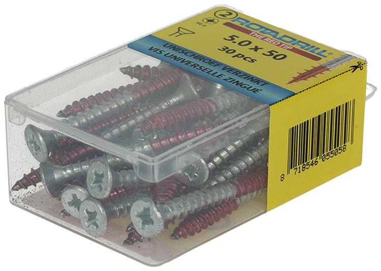 Load image into Gallery viewer, Rotadrill 1039809 - universeelschroef vk pzd vz 5.0x50mm (30) | 6 stuks