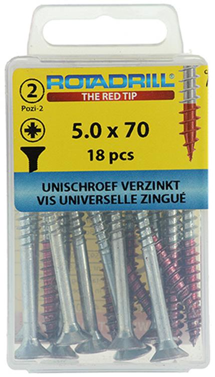 Load image into Gallery viewer, Rotadrill 1039811 - universeelschroef vk pzd vz 5.0x70mm (18) | 6 stuks