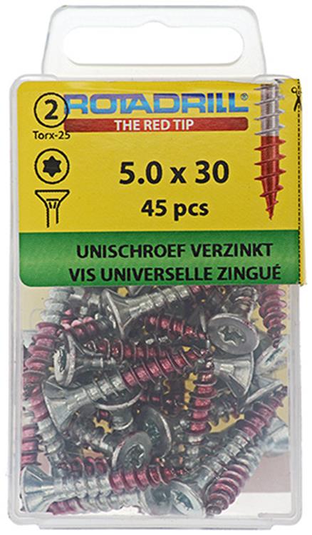 Load image into Gallery viewer, Rotadrill 1039947 - universeelschroef vktx vz 5.0x30mm (45) | 6 stuks