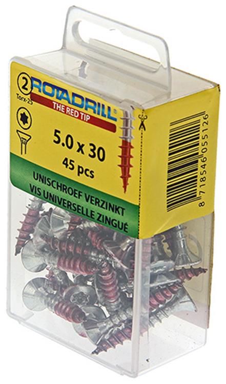 Load image into Gallery viewer, Rotadrill 1039947 - universeelschroef vktx vz 5.0x30mm (45) | 6 stuks