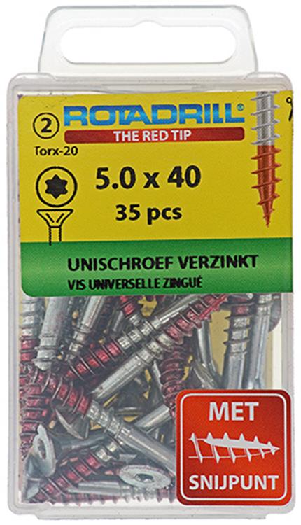 Load image into Gallery viewer, Rotadrill 1039948 - universeelschroef vktx vz 5.0x40mm (35) | 6 stuks