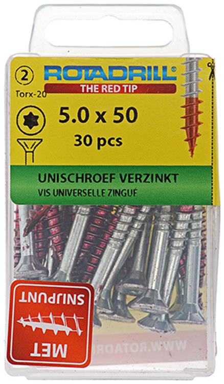Load image into Gallery viewer, Rotadrill 1039949 - universeelschroef vktx vz 5.0x50mm (30) | 6 stuks