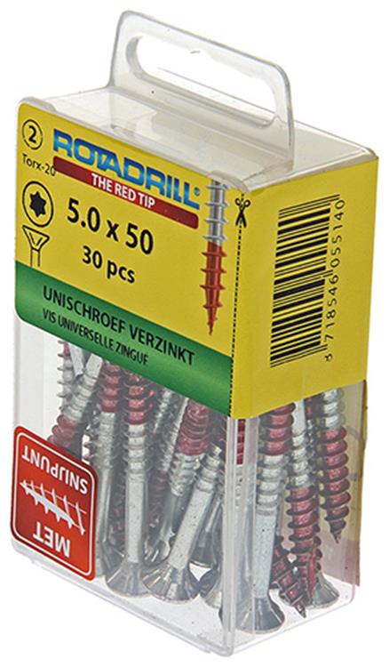 Load image into Gallery viewer, Rotadrill 1039949 - universeelschroef vktx vz 5.0x50mm (30) | 6 stuks