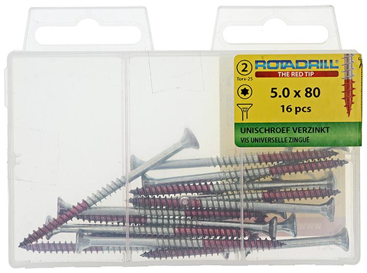 Load image into Gallery viewer, Rotadrill 1039952 - universeelschroef vktx vz 5.0x80mm (16) | 6 stuks