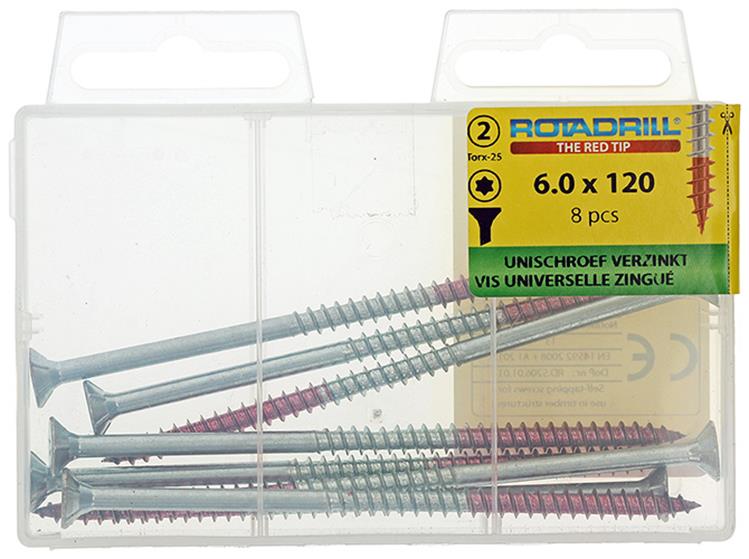 Load image into Gallery viewer, Rotadrill 1039958 - universeelschroef vktx vz 6.0x120mm (8) | 6 stuks