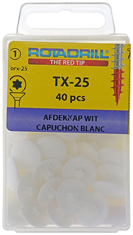 Load image into Gallery viewer, Rotadrill 1039841 - afdekkapje t25 wit | 6 stuks