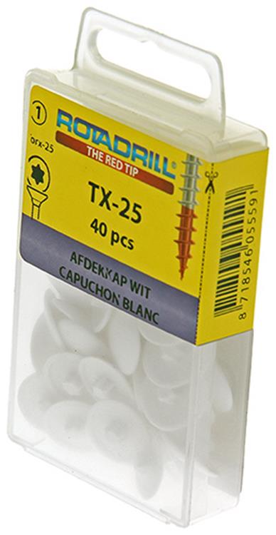 Load image into Gallery viewer, Rotadrill 1039841 - afdekkapje t25 wit | 6 stuks