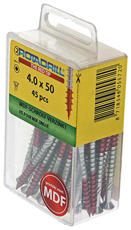Load image into Gallery viewer, Rotadrill 1039913 - mdf-schroef 75°-vk tx vz 4.0x50mm (45) | 6 stuks
