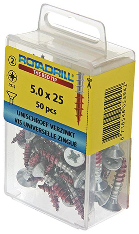 Load image into Gallery viewer, Rotadrill 1039806 - universeelschroef vk pzd vz 5.0x25mm (50) | 6 stuks