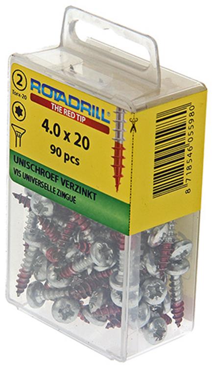 Load image into Gallery viewer, Rotadrill 1039933 - universeelschroef vktx vz 4.0x20mm (90) | 6 stuks