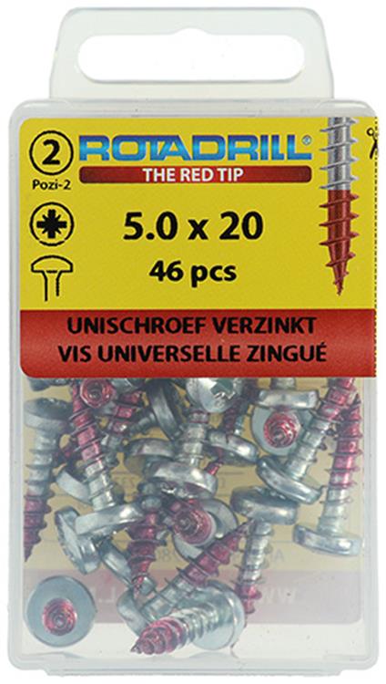 Load image into Gallery viewer, Rotadrill 1039832 - universeelschroef ck pzd vz 5.0x20mm (46) | 6 stuks