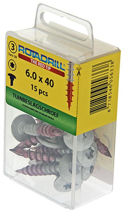 Load image into Gallery viewer, Rotadrill 1039923 - tuinbeslagschroef ar-coating tx 6.0x40mm (15) | 6 stuks