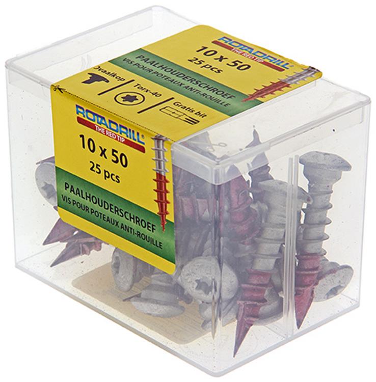 Load image into Gallery viewer, Rotadrill 1040021 - paalhouderschroef ar-coating tx 10.0x50mm (25) | 4 stuks