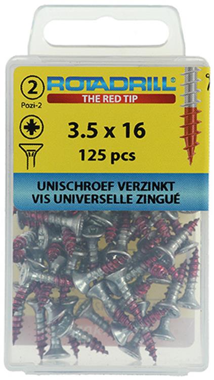 Load image into Gallery viewer, Rotadrill 1039793 - universeelschroef vk pzd vz 3.5x16mm (125) | 6 stuks