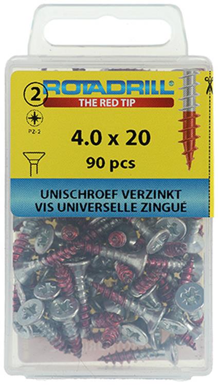 Load image into Gallery viewer, Rotadrill 1039798 - universeelschroef vk pzd vz 4.0x20mm (90) | 6 stuks