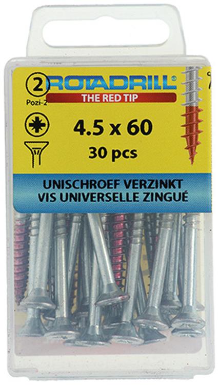 Load image into Gallery viewer, Rotadrill 1039805 - universeelschroef vk pzd vz 4.5x60mm (30) | 6 stuks