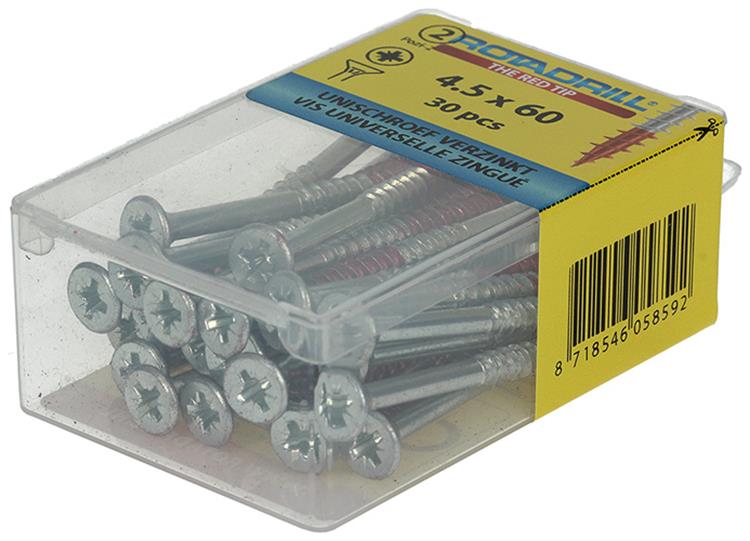 Load image into Gallery viewer, Rotadrill 1039805 - universeelschroef vk pzd vz 4.5x60mm (30) | 6 stuks