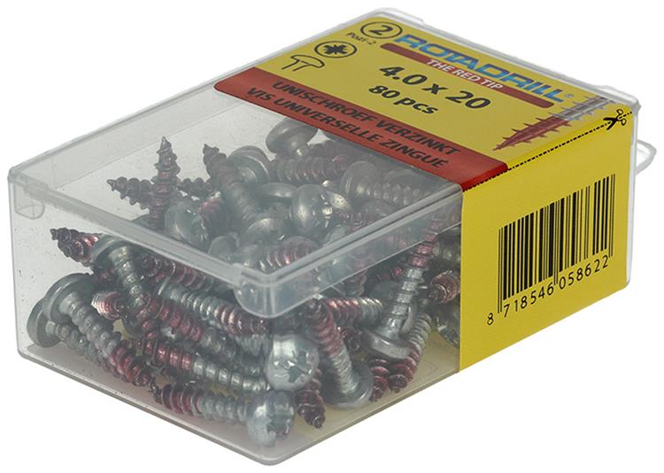 Load image into Gallery viewer, Rotadrill 1039829 - universeelschroef ck pzd vz 4.0x20mm (80) | 6 stuks