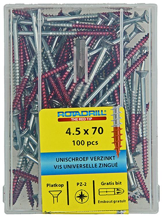 Load image into Gallery viewer, Rotadrill 1040026 - universeelschroef vkpzd vz 4.5x70mm (100) | 4 stuks