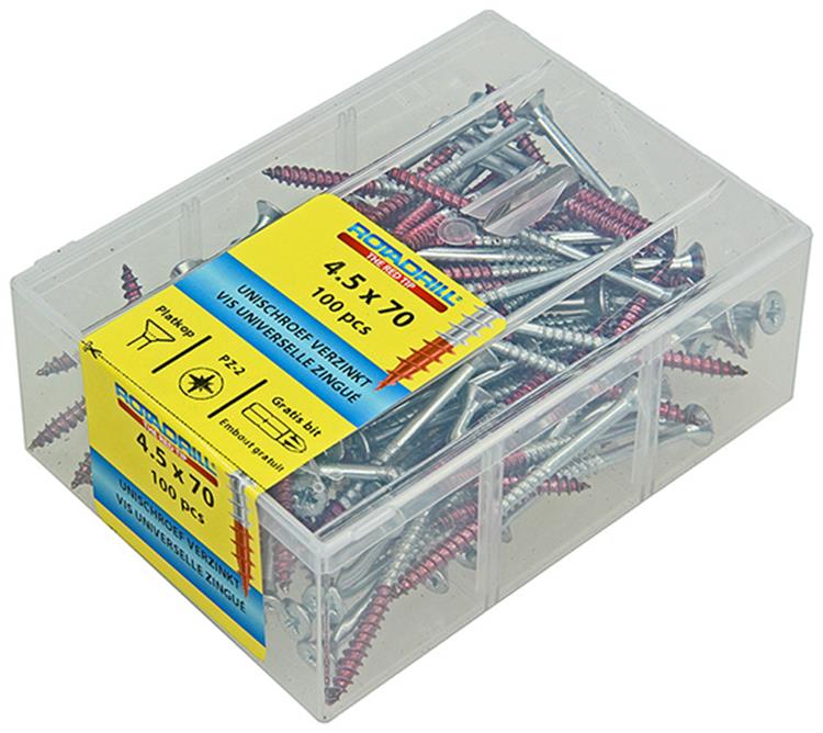 Load image into Gallery viewer, Rotadrill 1040026 - universeelschroef vkpzd vz 4.5x70mm (100) | 4 stuks