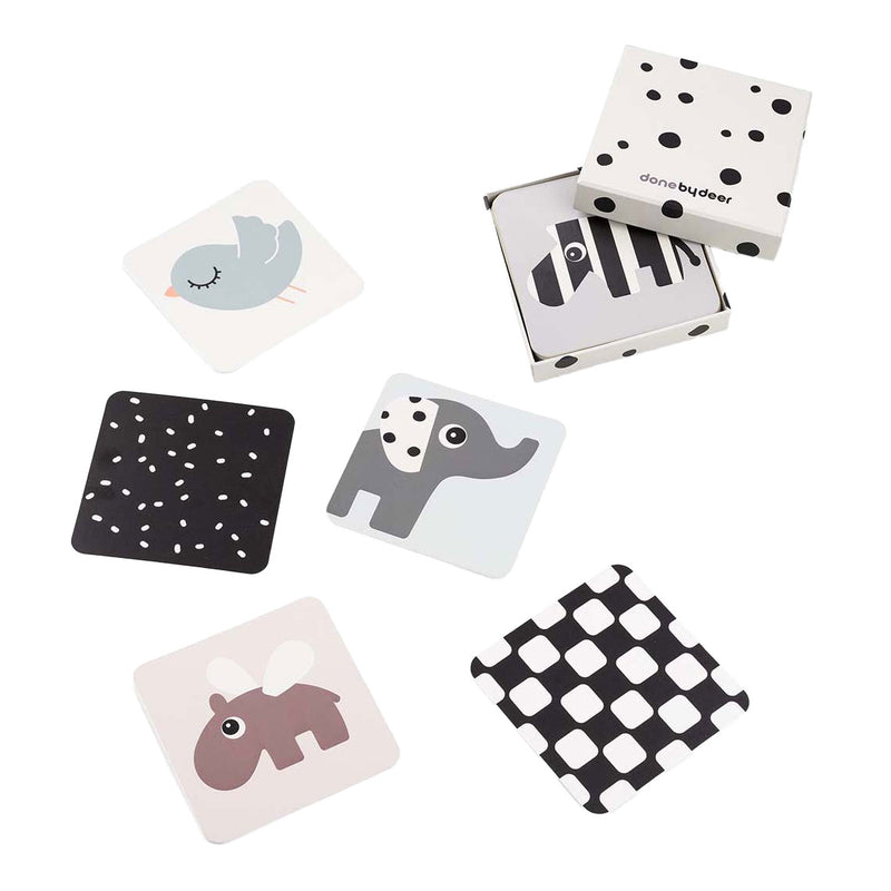 Load image into Gallery viewer, Done by deer baby contrastkaart hertenvriendjes, 10st.