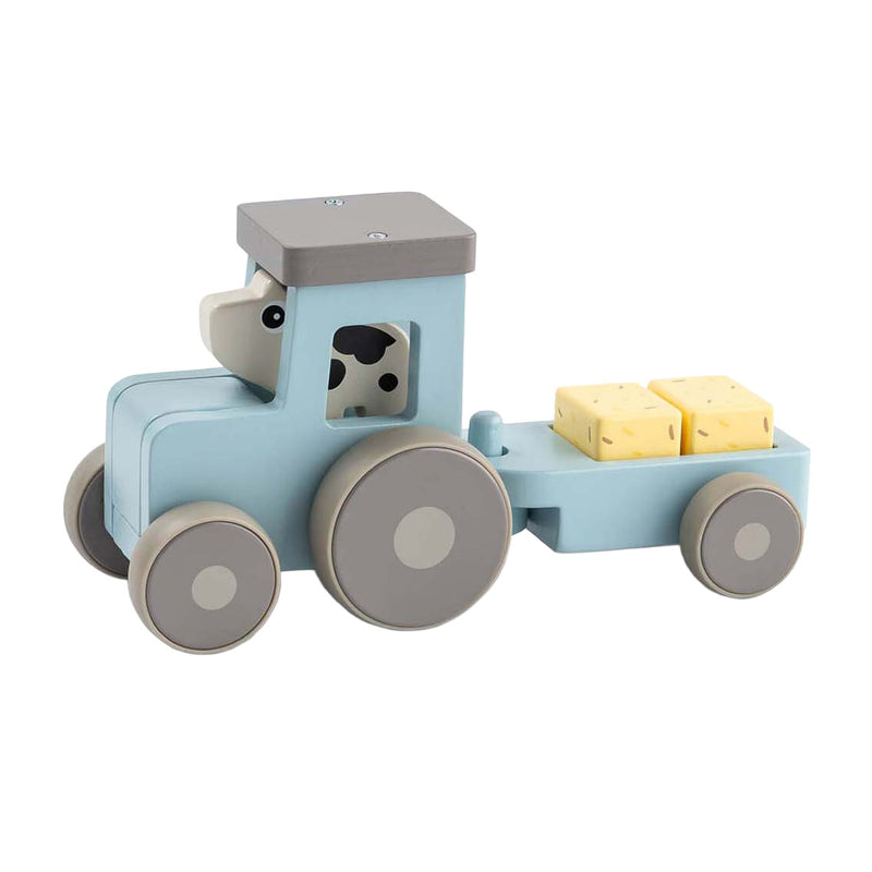 Afbeelding laden in galerijviewer, Done by deer tiny farm houten tractor dotti blauw