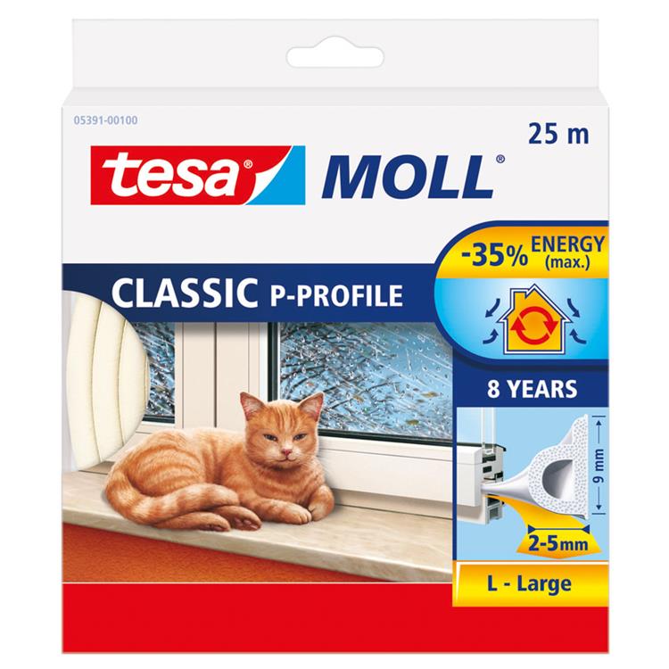 Load image into Gallery viewer, Tochtstrip tesa wit 60 mm x 185 mm x 230 mm