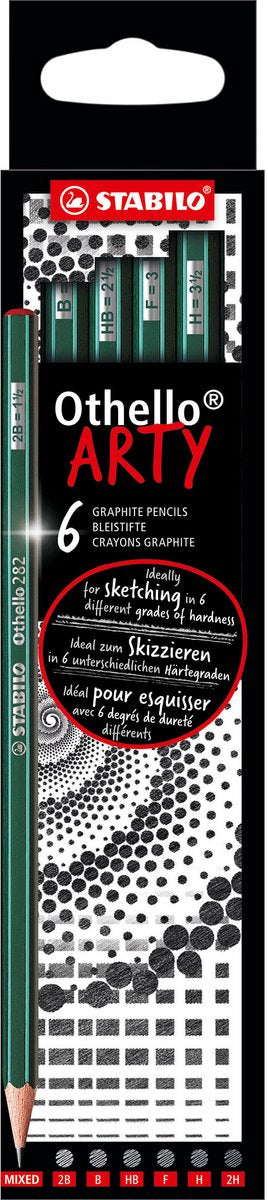 Load image into Gallery viewer, Stabilo othello grafietpotloden - arty set - etui met 6 verschillende hardheden