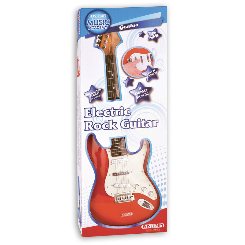 Load image into Gallery viewer, Bontempi Elektrische Gitaar Rood met Gitaarband