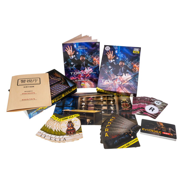 Load image into Gallery viewer, Tactic crime scene tokyo 2000 – bordspel – misdaadspel – complex stadsdrama in japan – diepgaand onderzoek en deductie – crime scene serie – game storm studio – 1 of meer spelers – vanaf 18 jaar