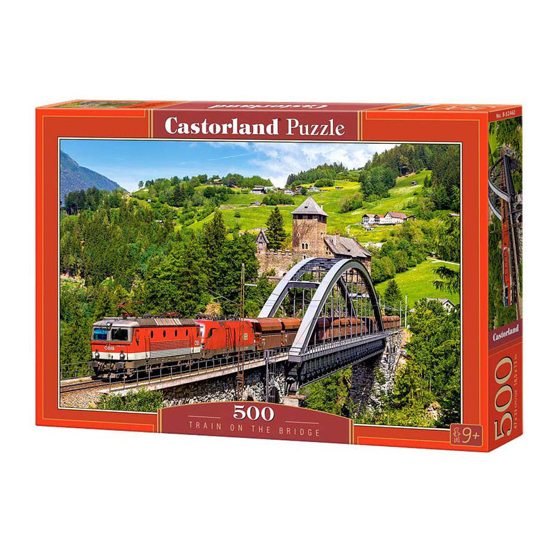 Load image into Gallery viewer, Castorland legpuzzel train on the bridge, 500st.