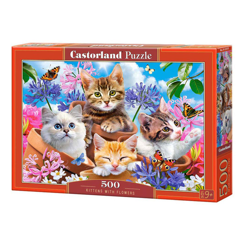 Load image into Gallery viewer, Selecta castorland legpuzzel kittens with flowers, 500st.