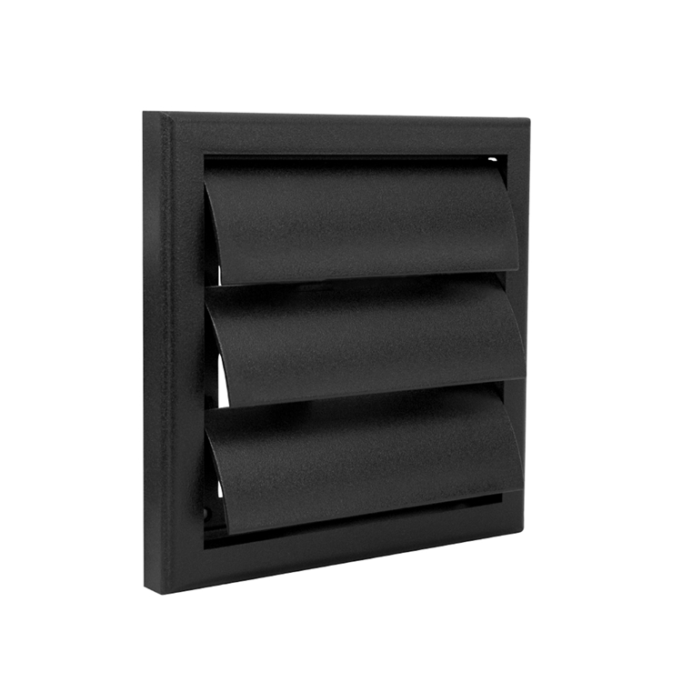 Load image into Gallery viewer, Renson 1069265 - opbouw dampkaprooster pvc 733 (154x154) str 9005 (zwart) | 2 stuks