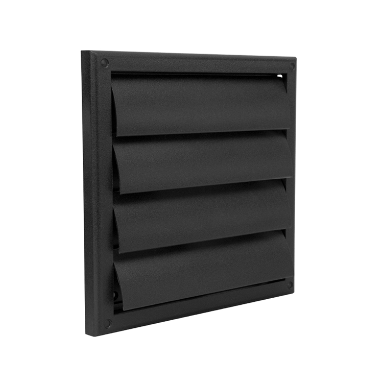 Load image into Gallery viewer, Renson 1069266 - opbouw dampkaprooster pvc 733 (187x187) str 9005 (zwart) | 2 stuks