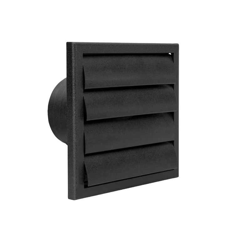 Load image into Gallery viewer, Renson 1069268 - dampkaprooster 4 klep pvc 742 (100-130) str 9005 (zwart) | 2 stuks