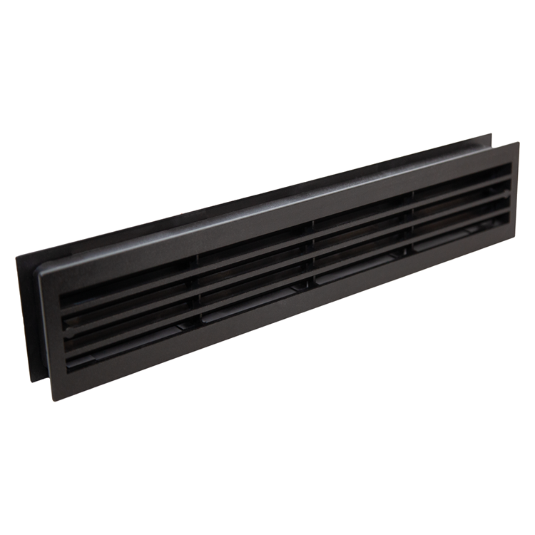 Load image into Gallery viewer, Renson 1069741 - deurrooster pvc 761 450x90 zwart | 2 stuks