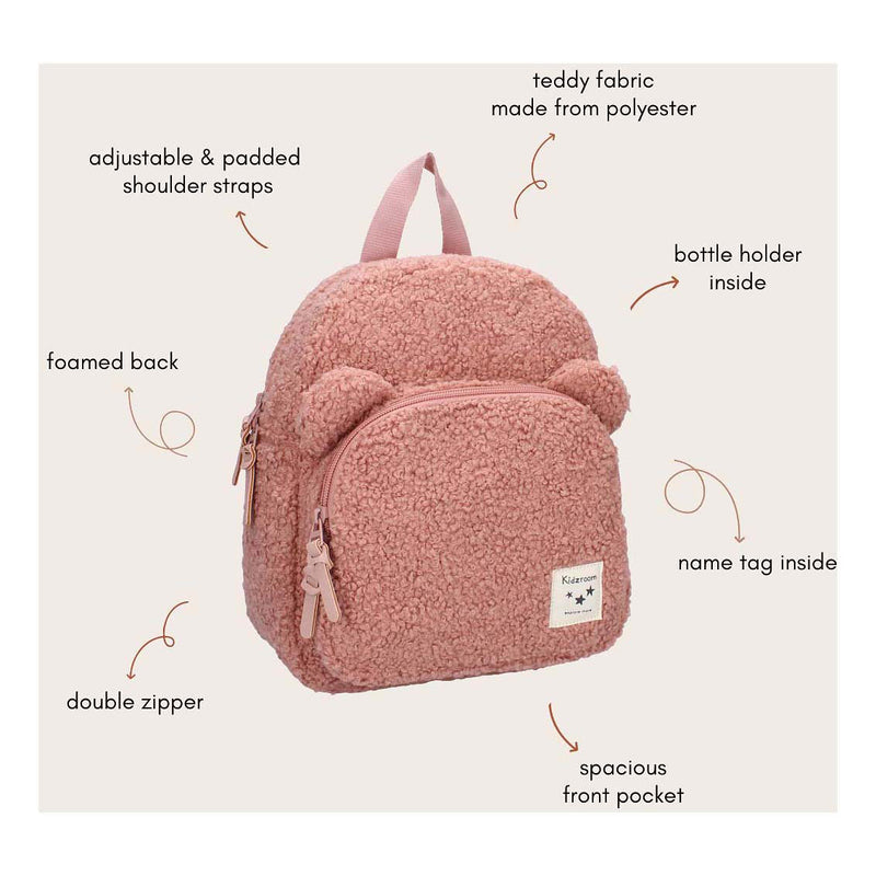 Load image into Gallery viewer, Kidzroom rugzak porto beary excited roze