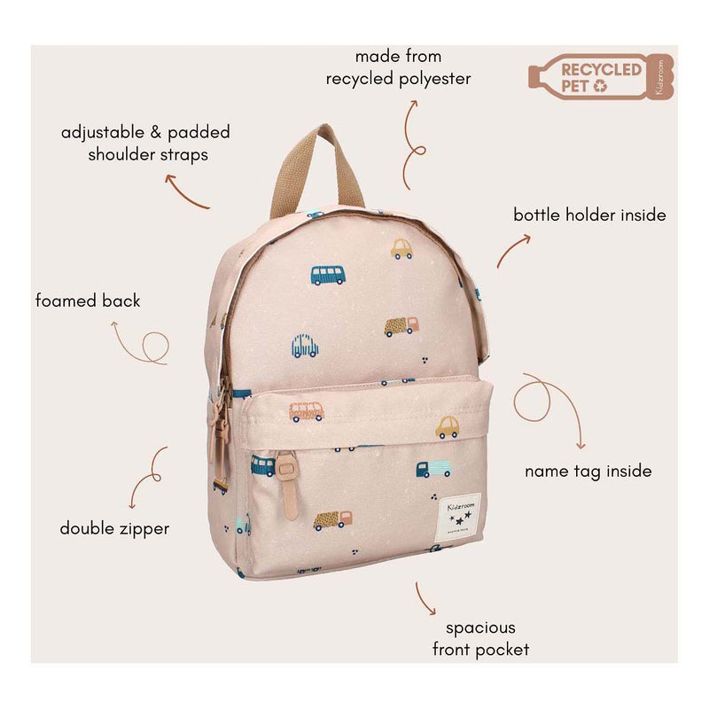 Load image into Gallery viewer, Kidzroom rugzak paris sweet cuddles voertuigen