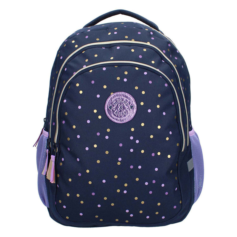 Load image into Gallery viewer, Milky kiss rugzak dotted delight paars gouden stippen, 3-vaks