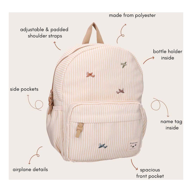 Load image into Gallery viewer, Kidzroom rugzak nostalgia - vliegtuigjes