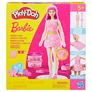 Load image into Gallery viewer, Play-doh -set barbiepop hartjes en haar - boetseerklei