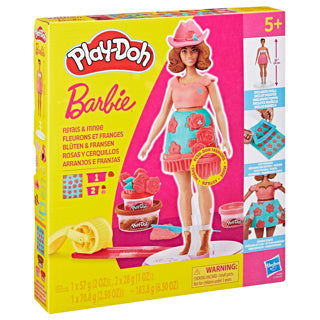 Load image into Gallery viewer, Play-doh -set barbie bloemen en franjes - maak poppenkleertjes - boetseerklei
