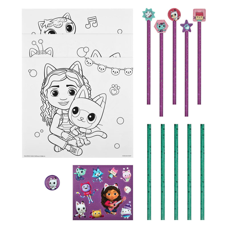 Load image into Gallery viewer, Undercover kleurset met gummen gabby's poppenhuis, 29dlg.