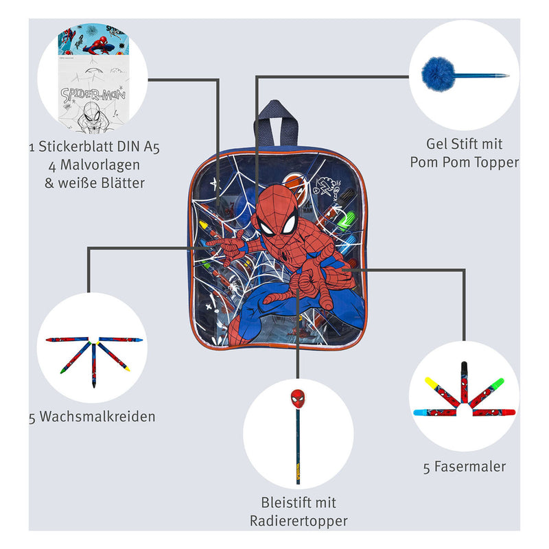 Load image into Gallery viewer, Undercover kleurenset spiderman in rugzak