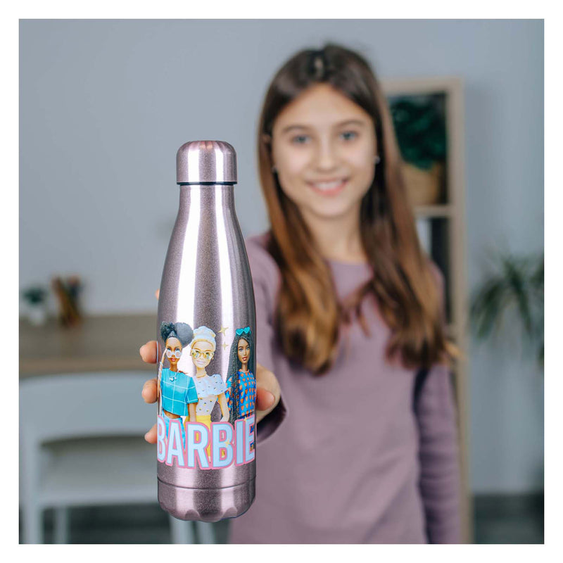 Load image into Gallery viewer, Undercover barbie drinkfles rvs 450ml multicolor kindvriendelijk.
