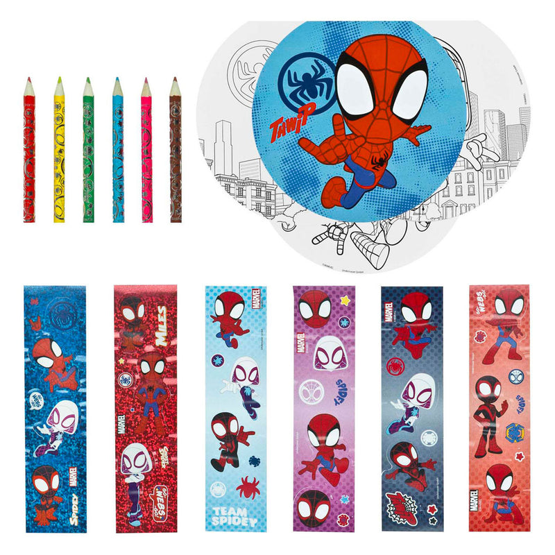 Load image into Gallery viewer, Undercover spidey creatieve kleurset met stickers en kleurboek.