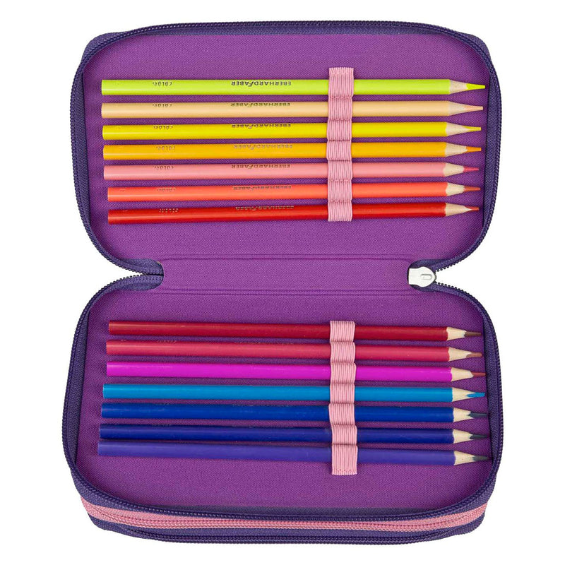 Load image into Gallery viewer, Undercover etui unicorn academy paars - 3 vakken gevuld schoolset.